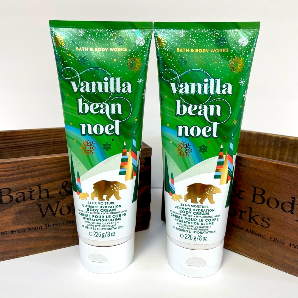Bath & Body Works Vanilla Bean Noel Body Cream X 2 NEW!